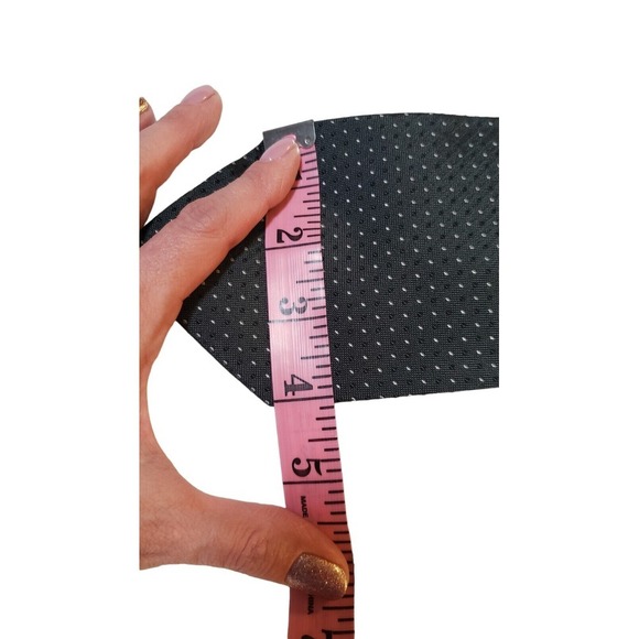 Banana Republic Mens Tie Necktie Dark Green White Micro Dot Silk Classic Length - Picture 11 of 12